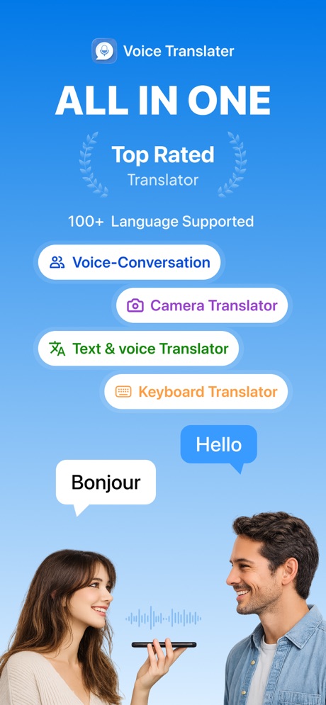AI Translate App Store screenshot: all-in-one translator